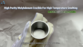 Hochreiner 99,95 % Molybdäntiegel für Hochtemperaturschmelzen und Kristallwachstum
